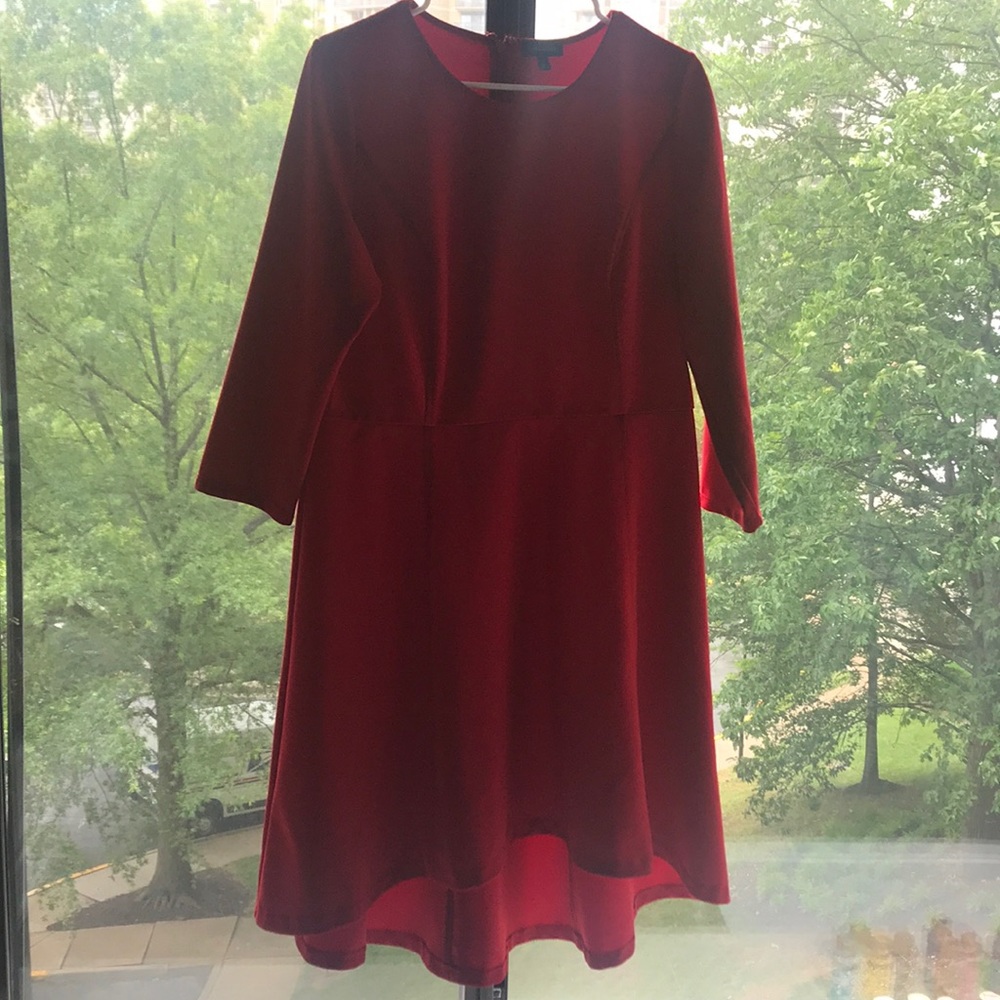 Red high low dress-XL